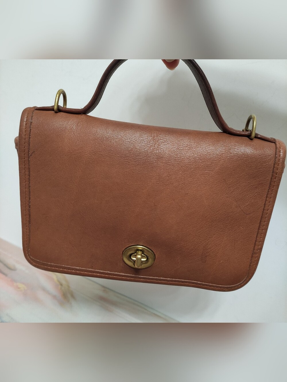 Vintage Coach Casino Bag 9924 British Tan NO STRAP - Picture 3 of 13